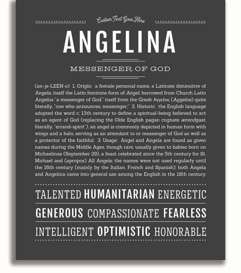 Angelina | Name Art Print – Name Stories