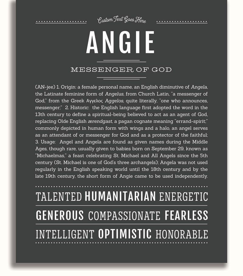Angie | Name Art Print – Name Stories