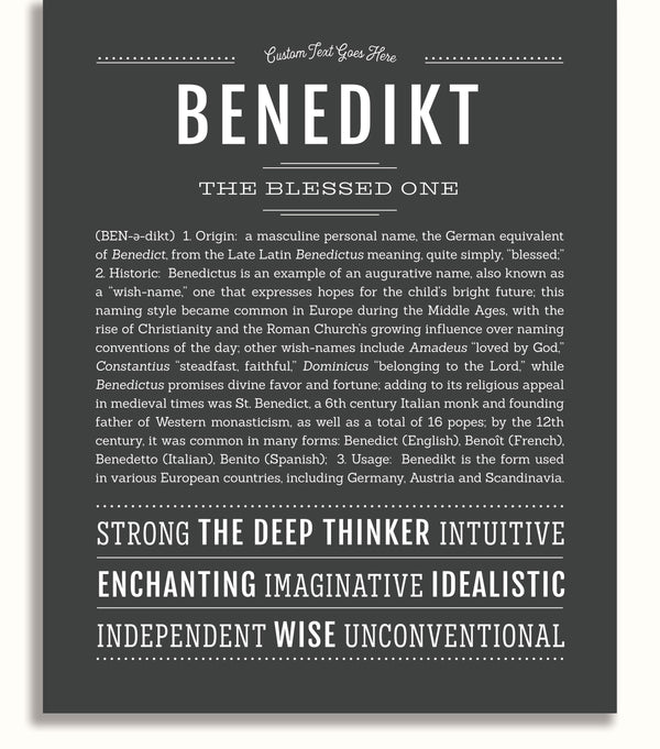 Benedikt | Name Art Print – Name Stories
