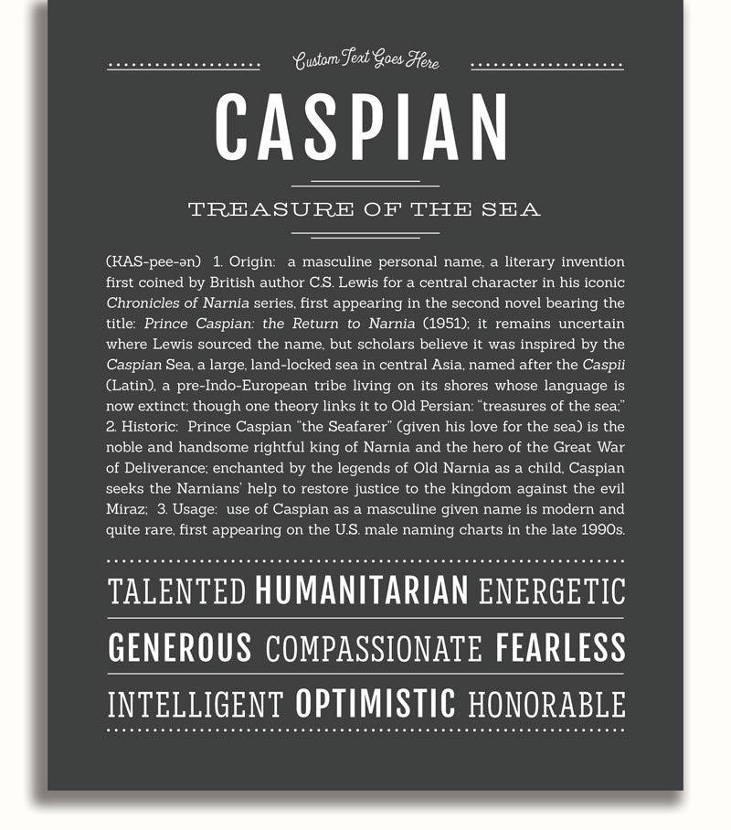 Caspian | Name Art Print – Name Stories