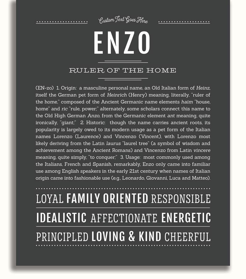 Enzo | Name Art Print - Personalized Custom Gifts – Name Stories