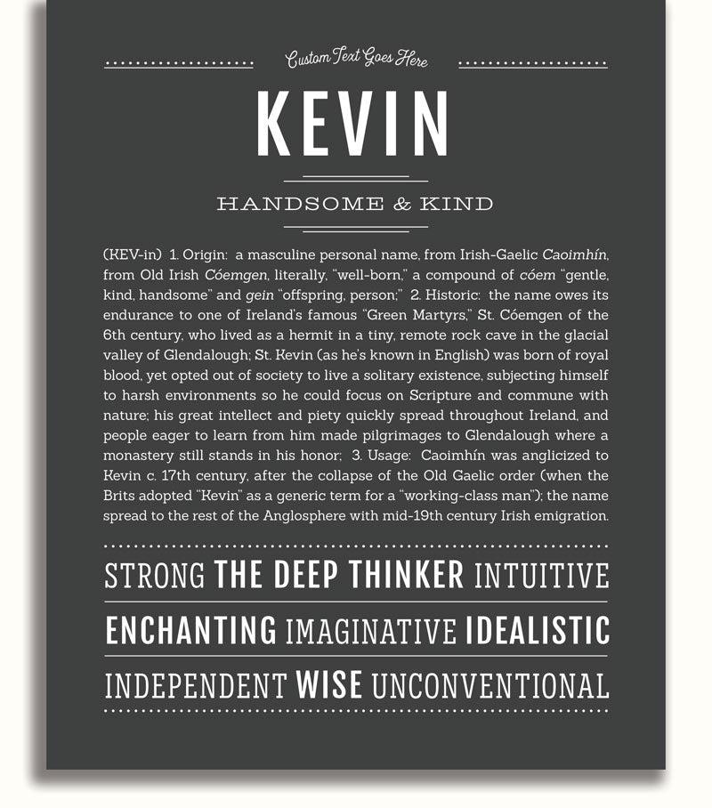 Kevin | Name Art Print – Name Stories