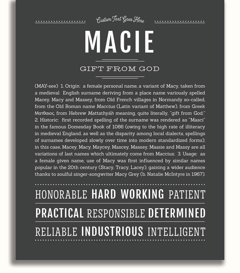 Macie | Name Art Print - Personalized Custom Gifts – Name Stories