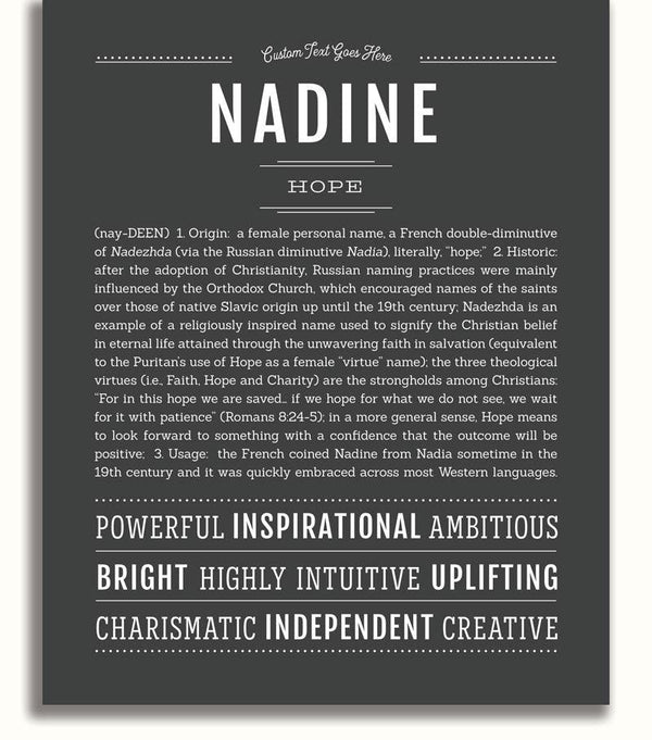 NADINE GIVEN NAME visual data 6