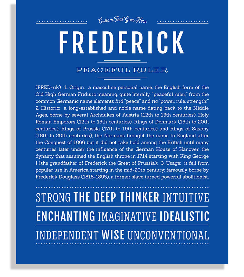 Frederick　Name　Art　Print