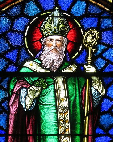 Image of St. Patrick on Church Stained Glass