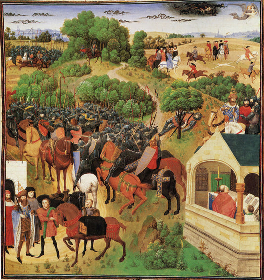 By Simon Marmion - Grandes Chroniques de France, folio. 154v, Public Domain