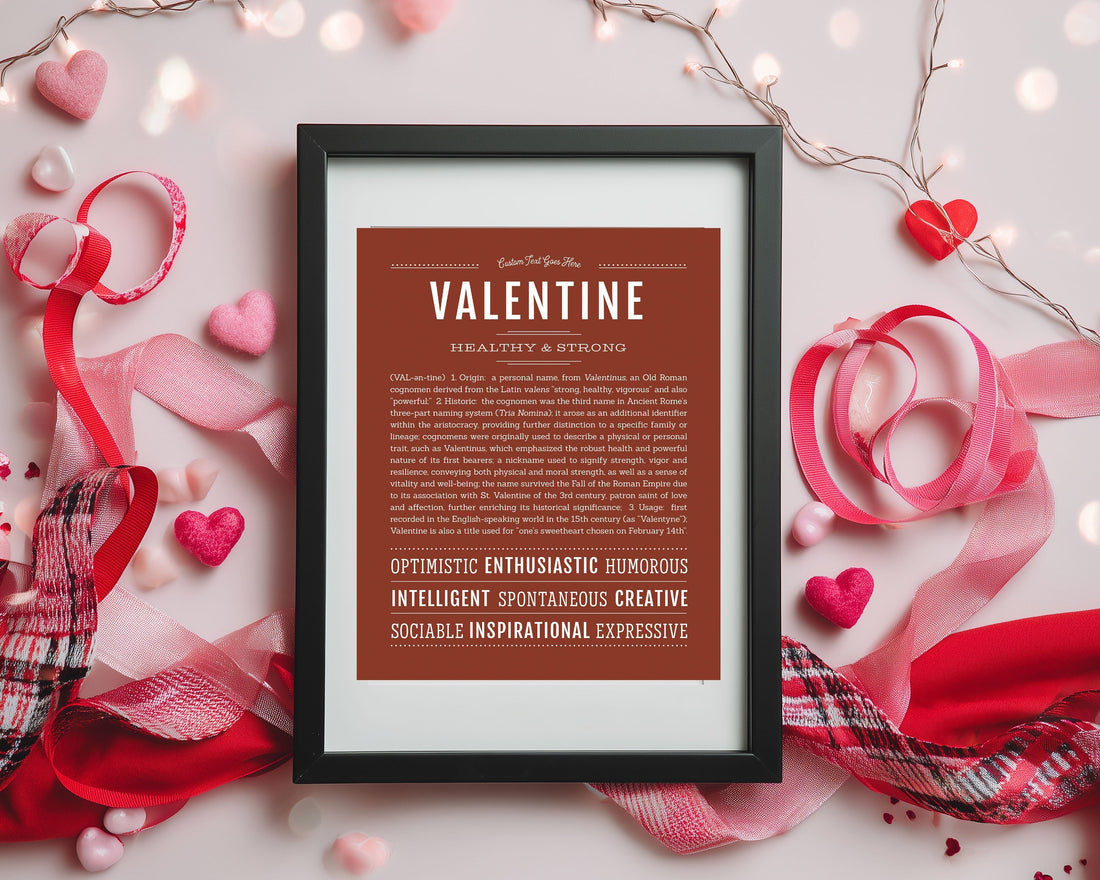 Valentine Name Stories Art Print