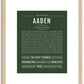 Aaden | Name Art Print