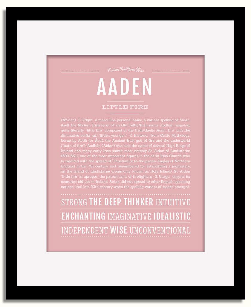 Frame Options | Dusty Rose | Black Frame, Matted