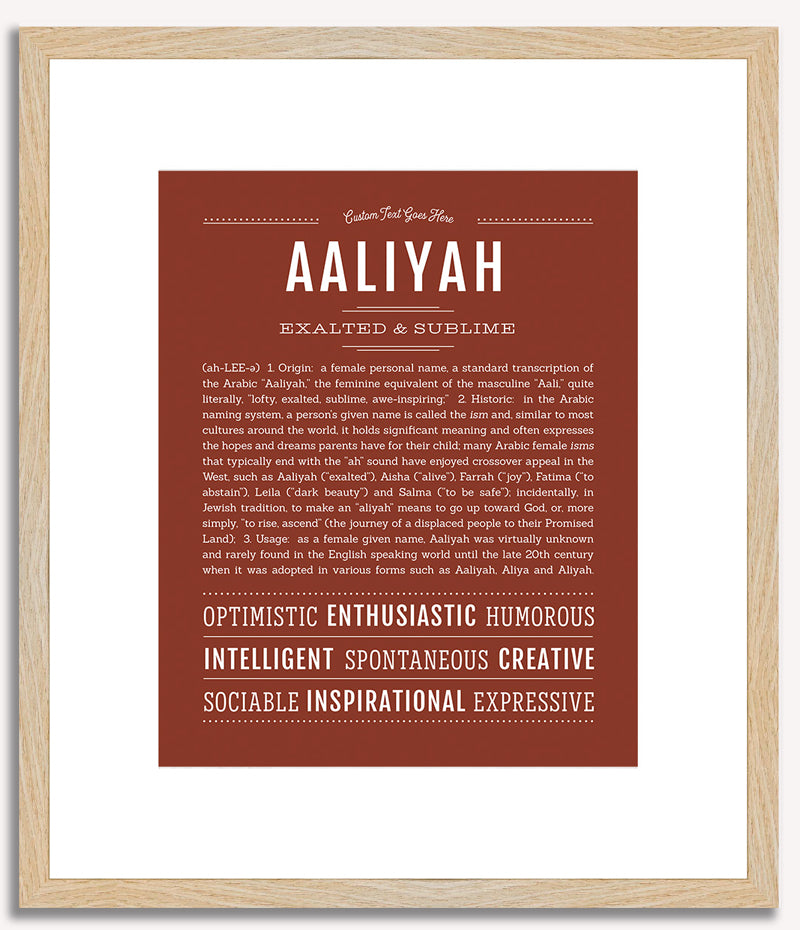 Aaliyah | Name Art Print