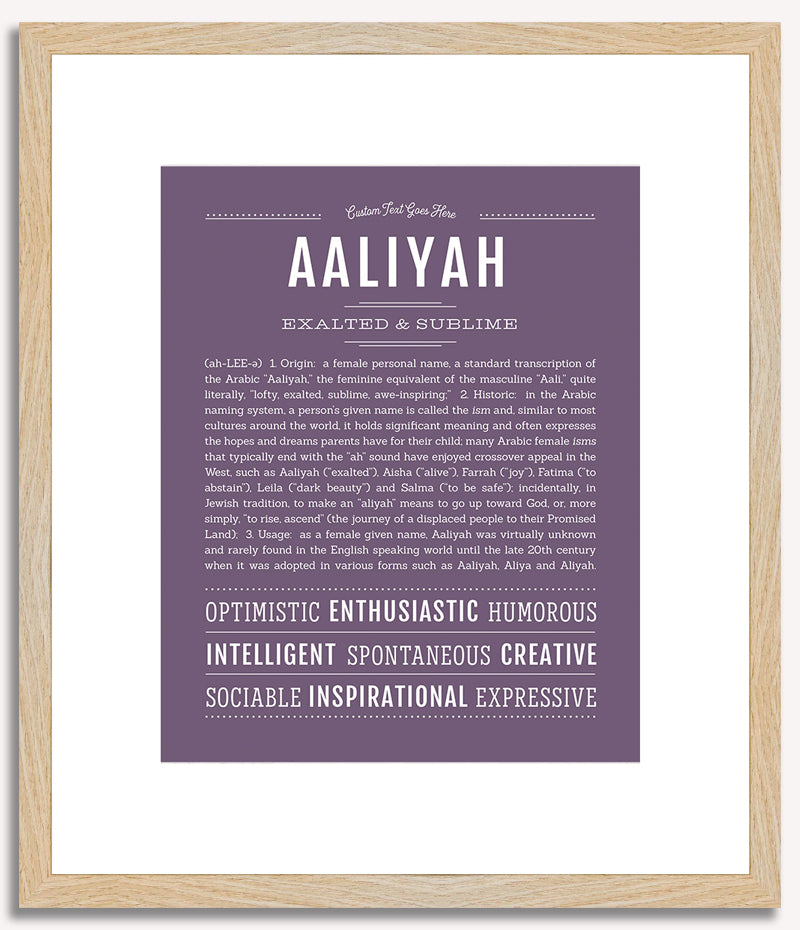 Aaliyah | Name Art Print