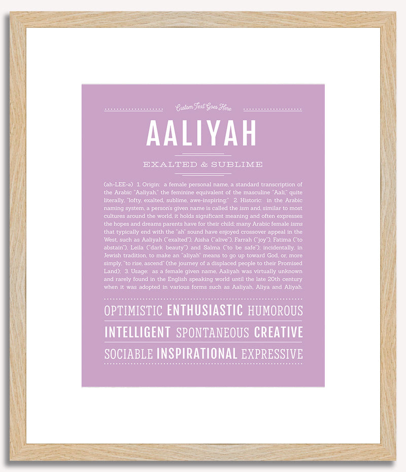 Aaliyah | Name Art Print