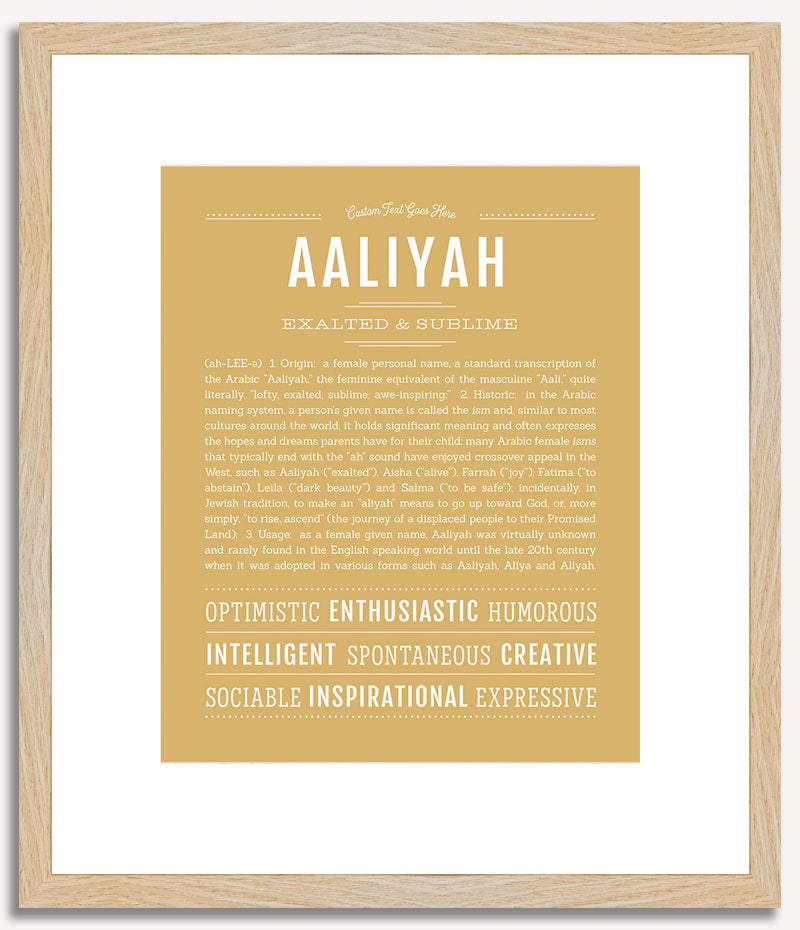 Aaliyah | Name Art Print