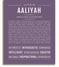 Aaliyah | Name Art Print – Name Stories