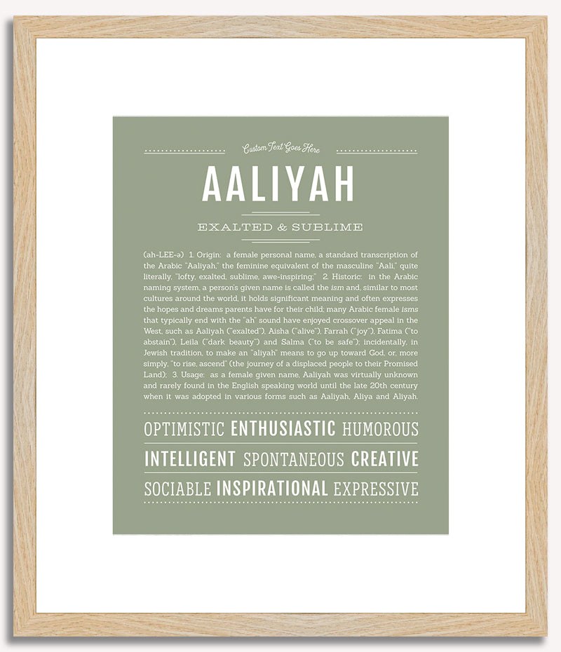 Aaliyah | Name Art Print