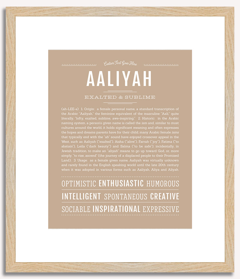 Aaliyah | Name Art Print