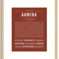 Aamina | Name Art Print