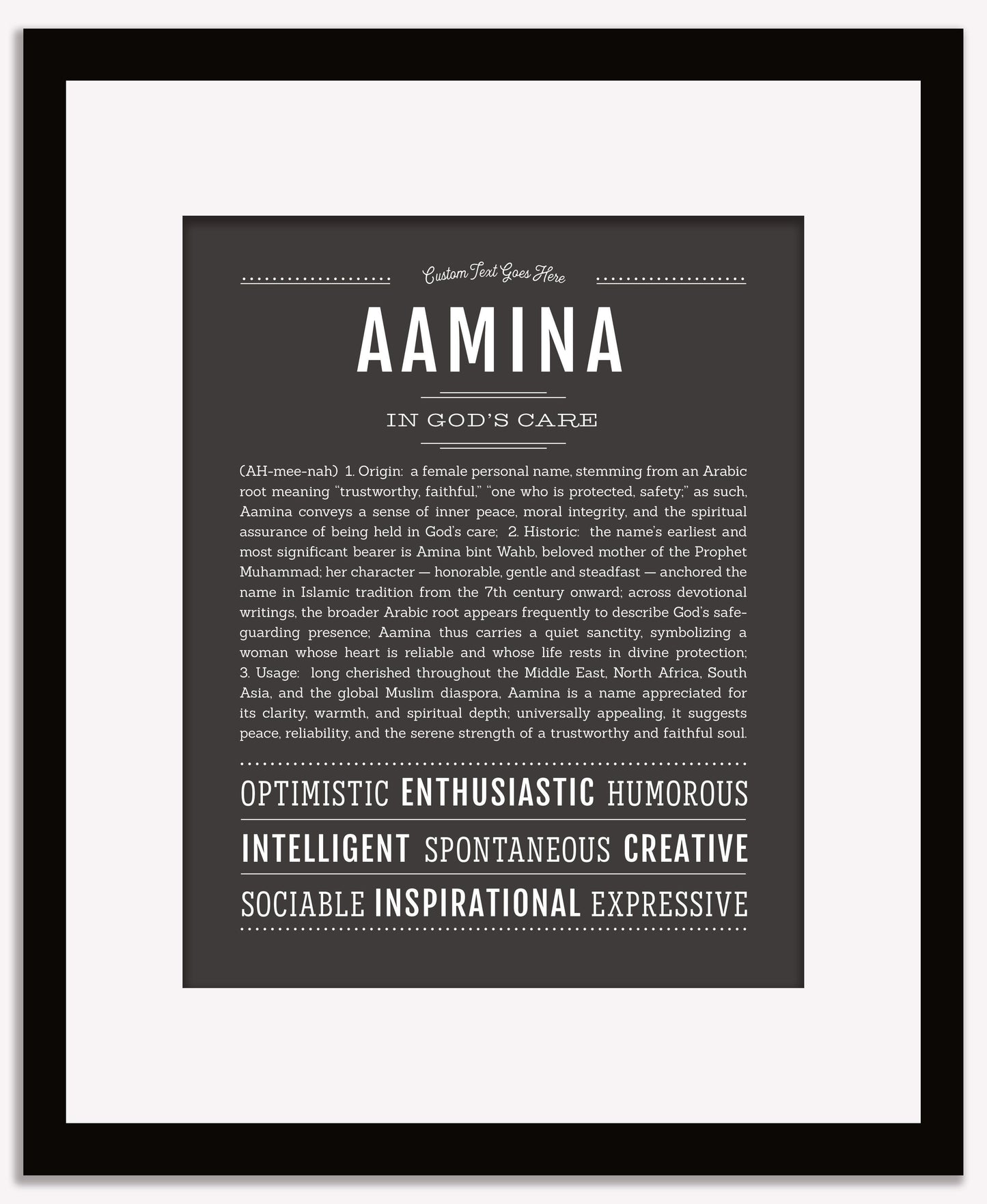 Frame Options | Charcoal Gray | Maple Frame, Matted