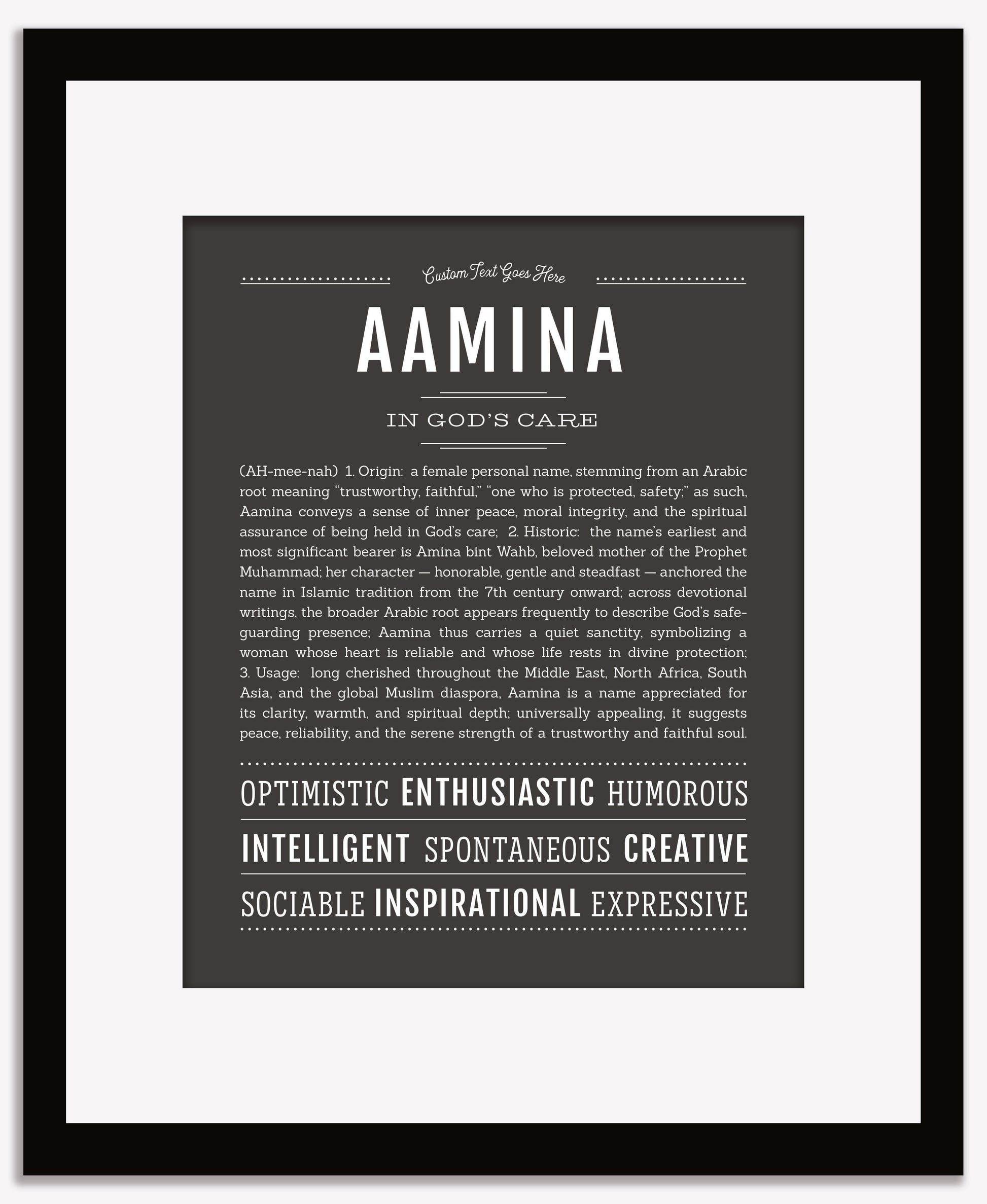 Frame Options | Charcoal Gray | Maple Frame, Matted