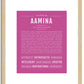 Aamina | Name Art Print