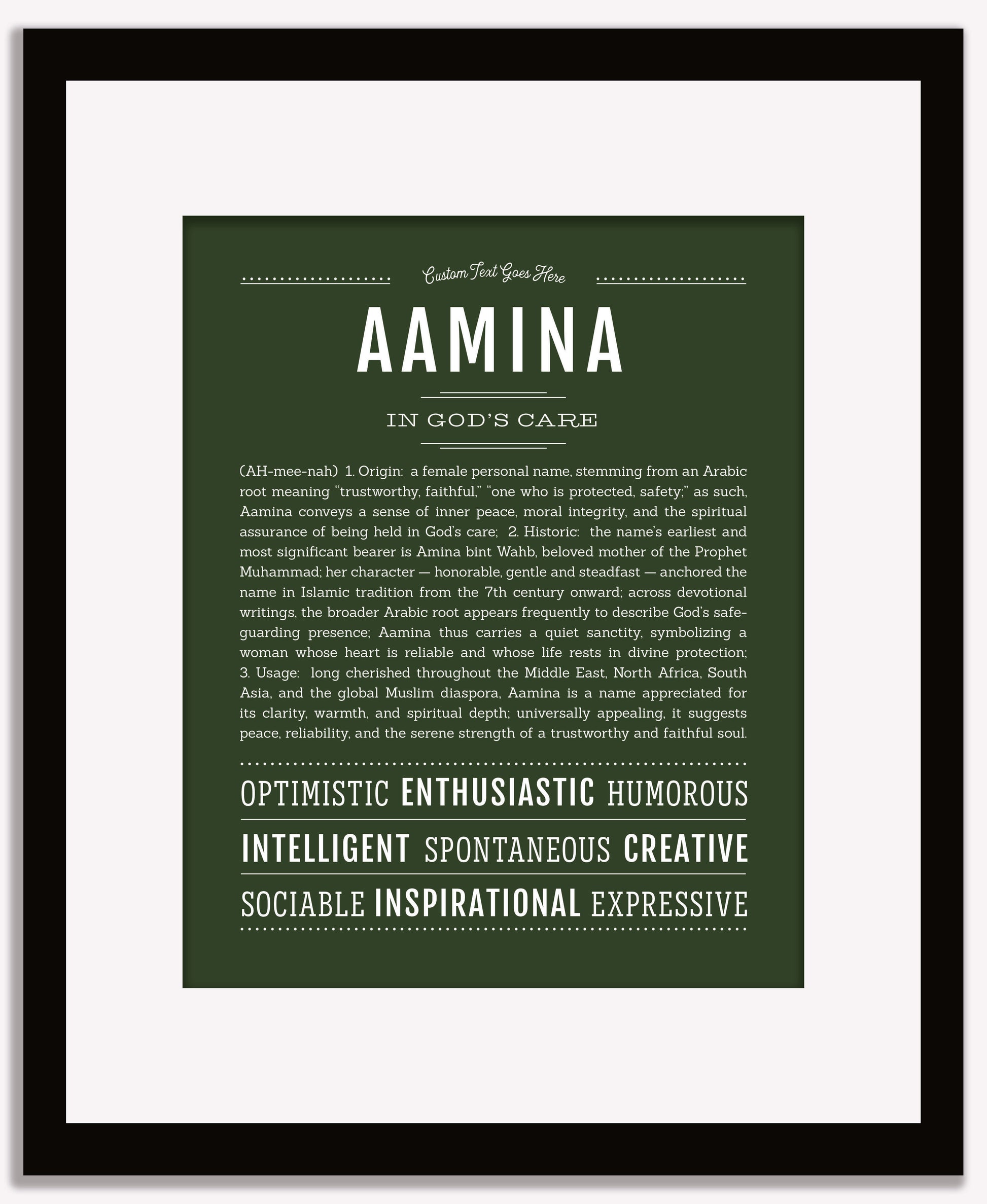 Frame Options | Deep Forest | Maple Frame, Matted