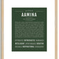 Aamina | Name Art Print
