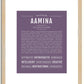 Aamina | Name Art Print