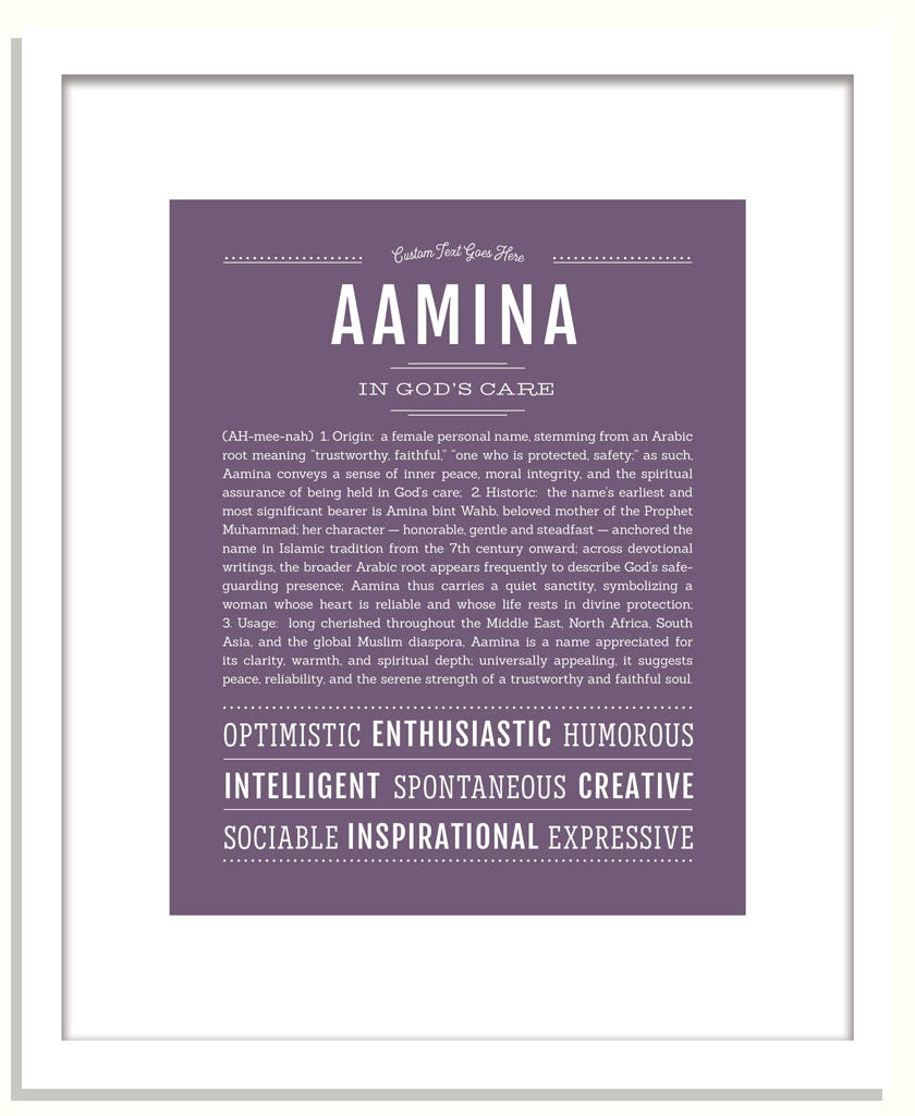 Frame Options | Deep Purple | Black Frame, Matted