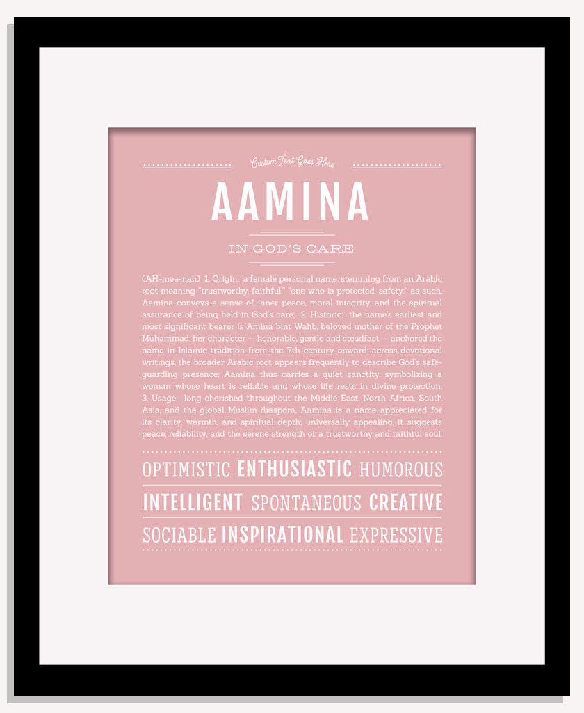 Frame Options | Dusty Rose | Maple Frame, Matted