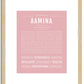Aamina | Name Art Print
