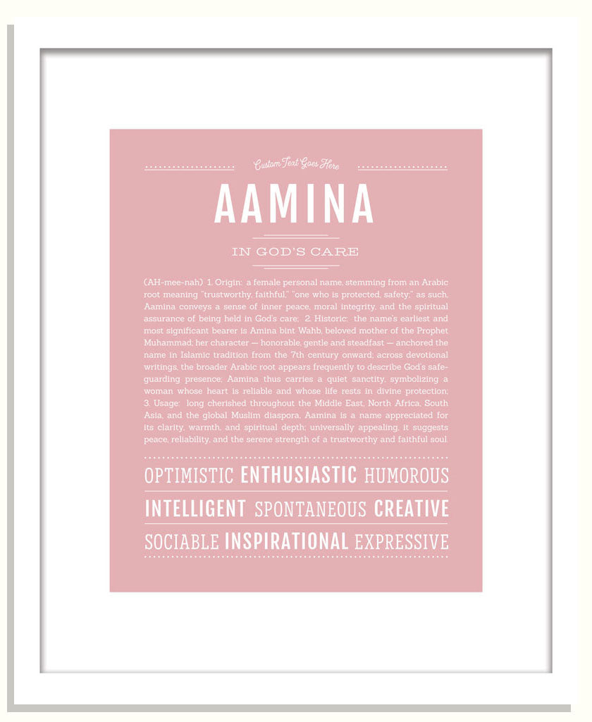 Frame Options | Dusty Rose | Black Frame, Matted