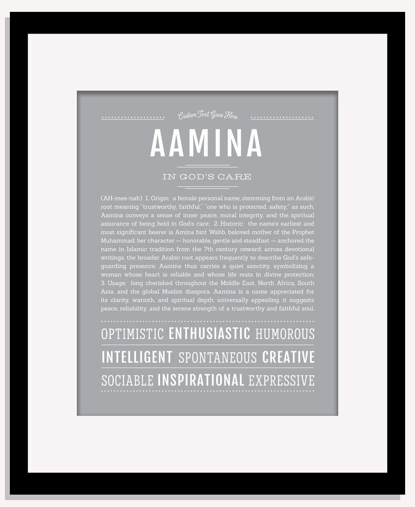 Frame Options | Light Gray | Maple Frame, Matted