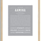 Aamina | Name Art Print
