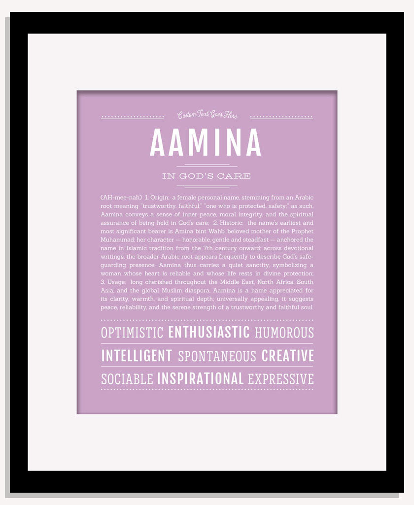 Frame Options | Lilac | Maple Frame, Matted