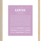 Aamina | Name Art Print