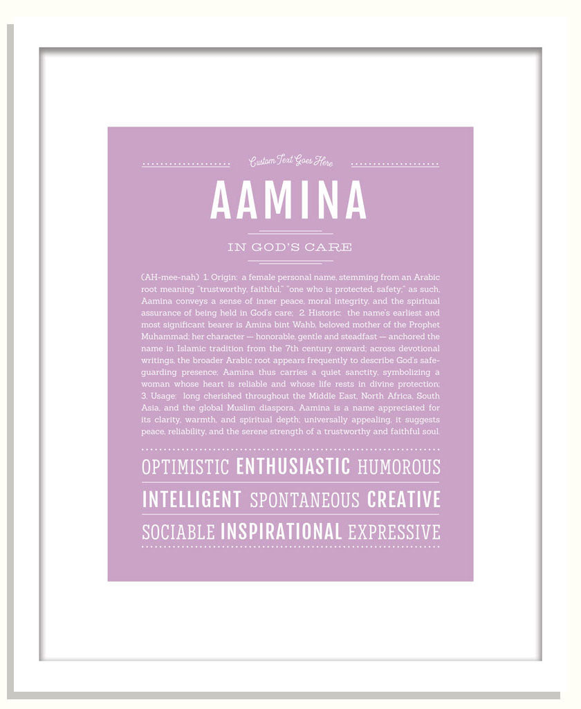 Frame Options | Lilac | Black Frame, Matted