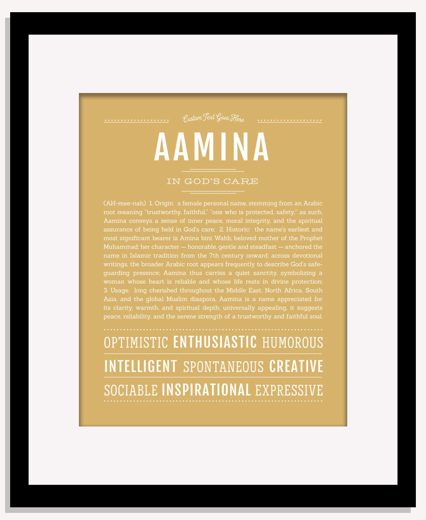 Frame Options | Matte Gold | Maple Frame, Matted