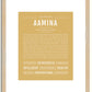 Aamina | Name Art Print
