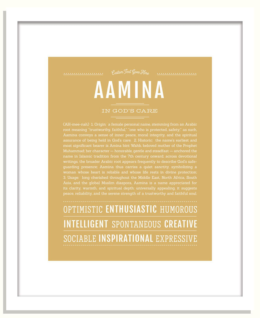 Frame Options | Matte Gold | Black Frame, Matted