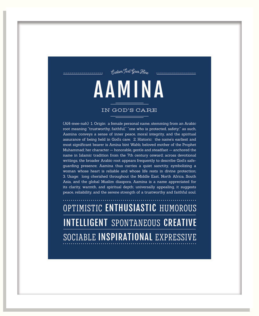 Frame Options | Midnight Blue | Black Frame, Matted