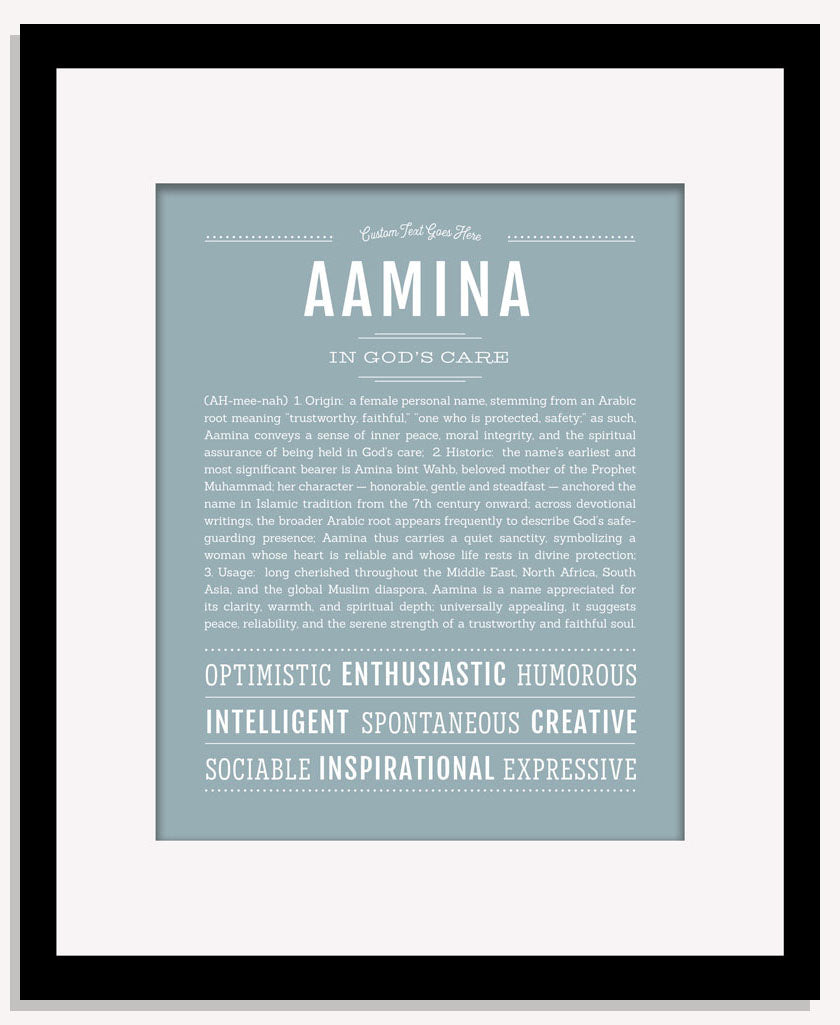 Frame Options | Powder Blue | Maple Frame, Matted
