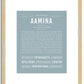 Aamina | Name Art Print