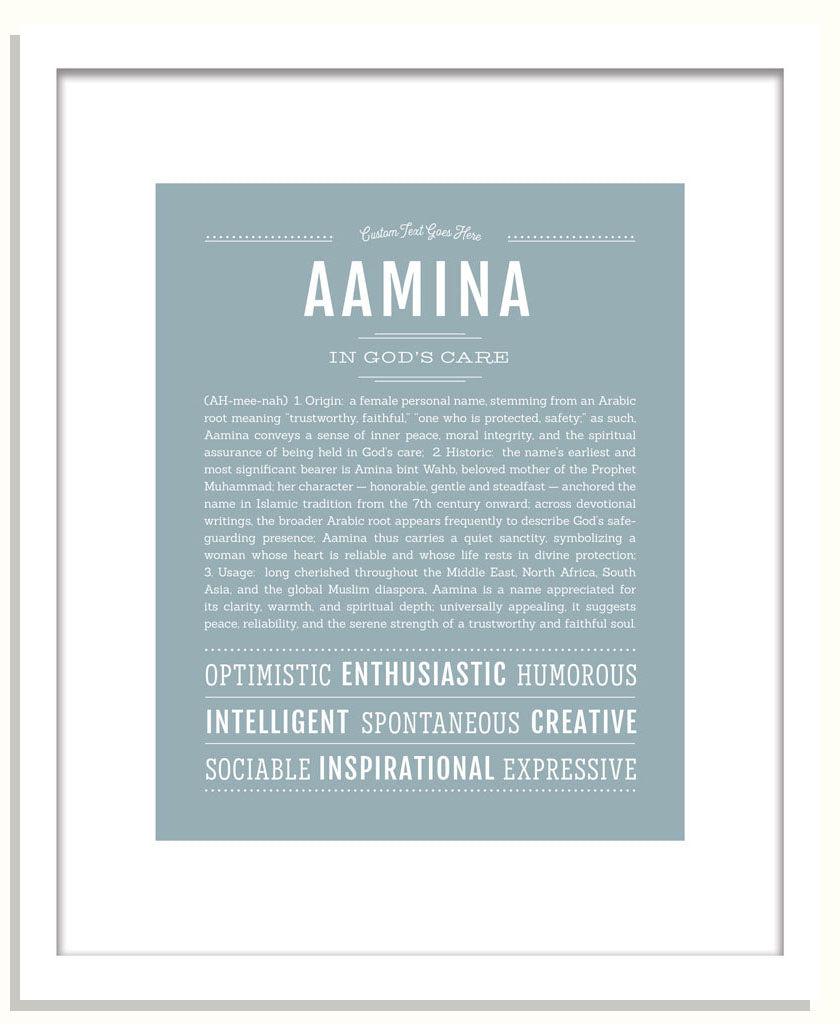 Frame Options | Powder Blue | Black Frame, Matted