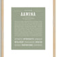 Aamina | Name Art Print