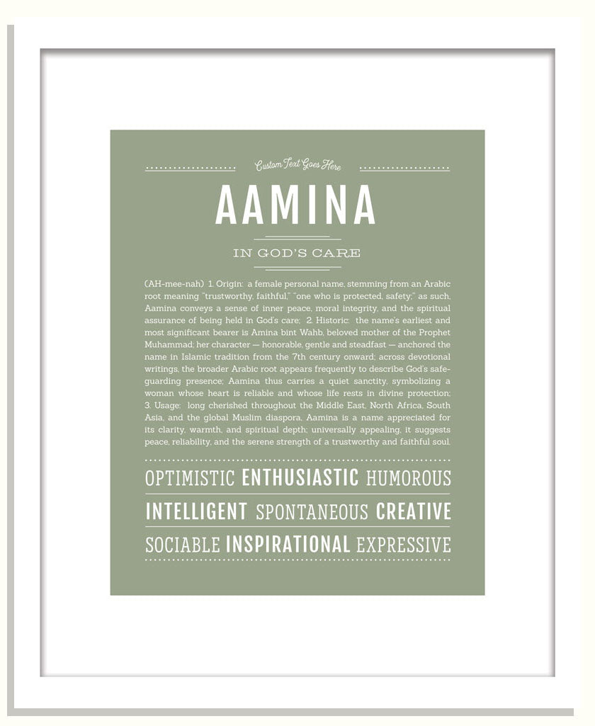 Frame Options | Sage | Black Frame, Matted