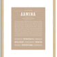 Aamina | Name Art Print