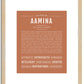 Aamina | Name Art Print