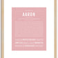 Aaron | Name Art Print