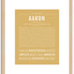 Aaron | Name Art Print